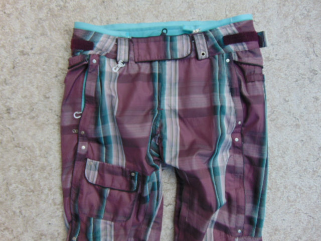 Snow Pants Ladies Size Medium 686 Teal Chocolate Snowboarding Fantastic Quality