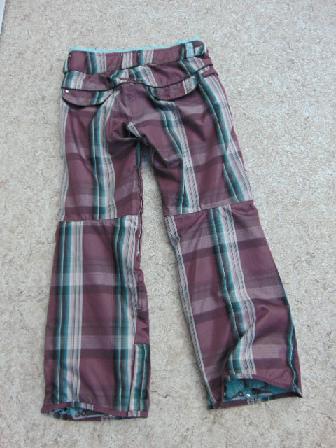 Snow Pants Ladies Size Medium 686 Teal Chocolate Snowboarding Fantastic Quality