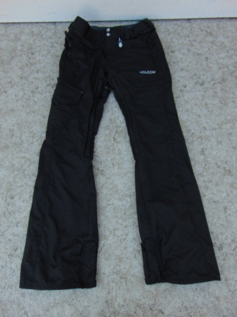 Snow Pants Ladies Size X Small Youth 16-18 Volcom Black  Snowboarding