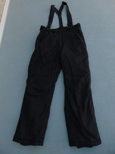 Snow Pants Men's Size X Large Black With Straps Snowboarding Excellent