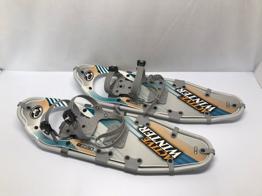 Snowshoes Adult Size 28 150-200 Lb Large GV Made In Canada New Demo Model White Grey Blue