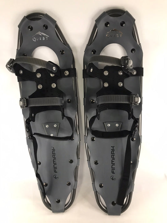 Snowshoes Adult Size 30 inch Up To 220 Lb Quest Grey New Demo Model
