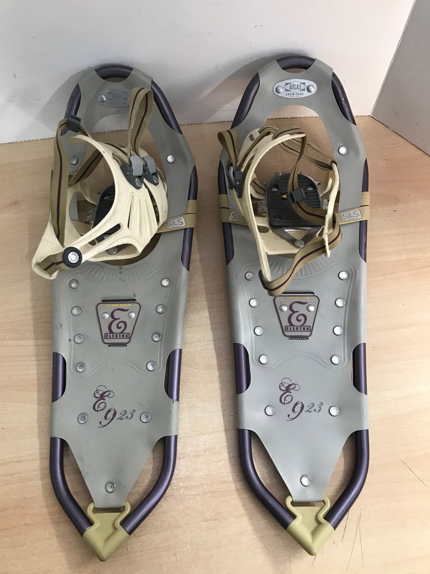 Snowshoes Ladies  Size G23 75-195 Lb Atlas Elektra Grey Purple As New Excellent