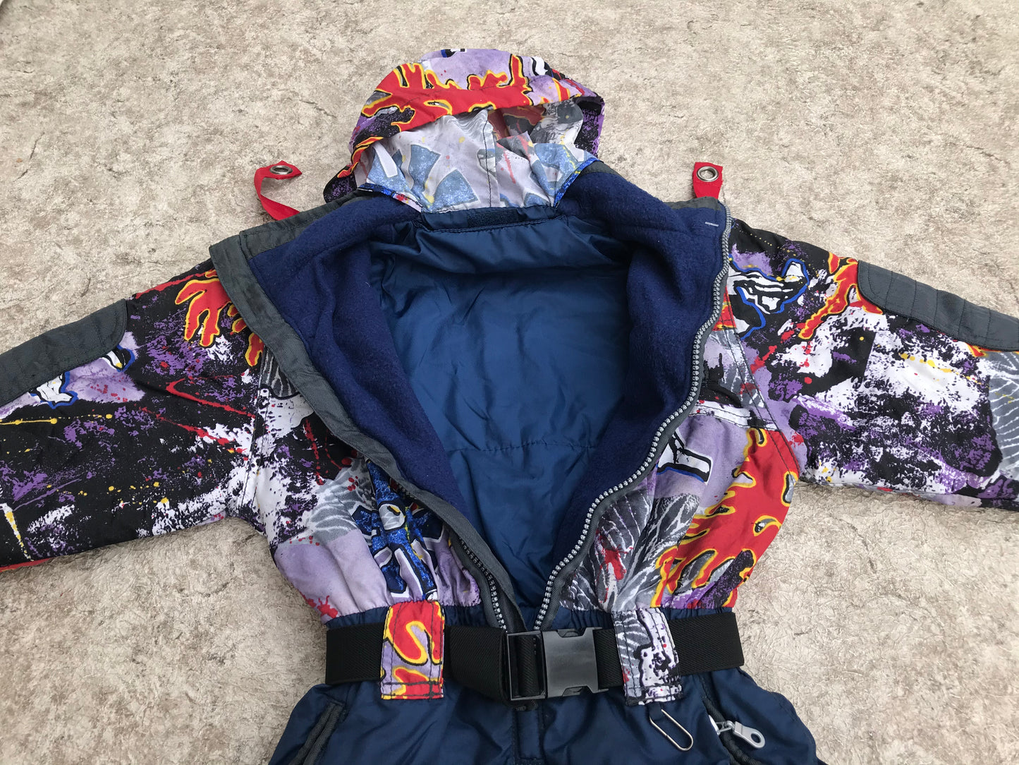 Snowsuit Child Size 4-6 Made in Europe Navy Multi