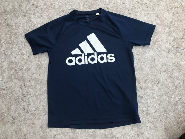 Soccer Adidas Climalite Jersey T Shirt Youth 12-14 Excellent Navy CB9437