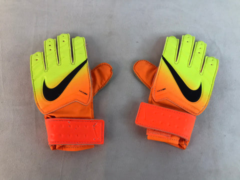 Soccer Goalie Gloves Child Size 10-12 Nike Junior Match Orange White