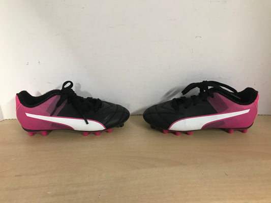 Soccer Shoes Cleats Child Size 1.5 Puma Pink White Black Excellent