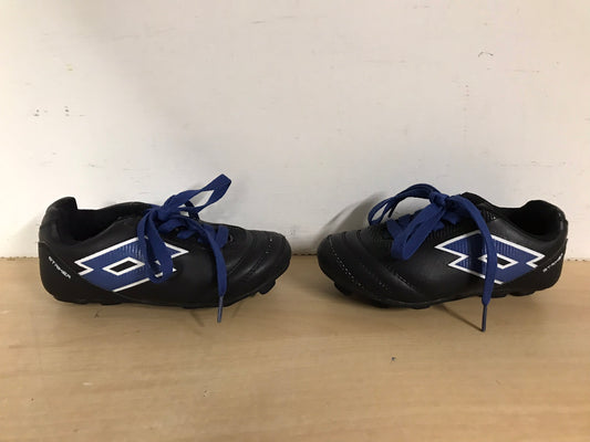 Soccer Shoes Cleats Child Size 10 Toddler Lotto Black Blue Excellent