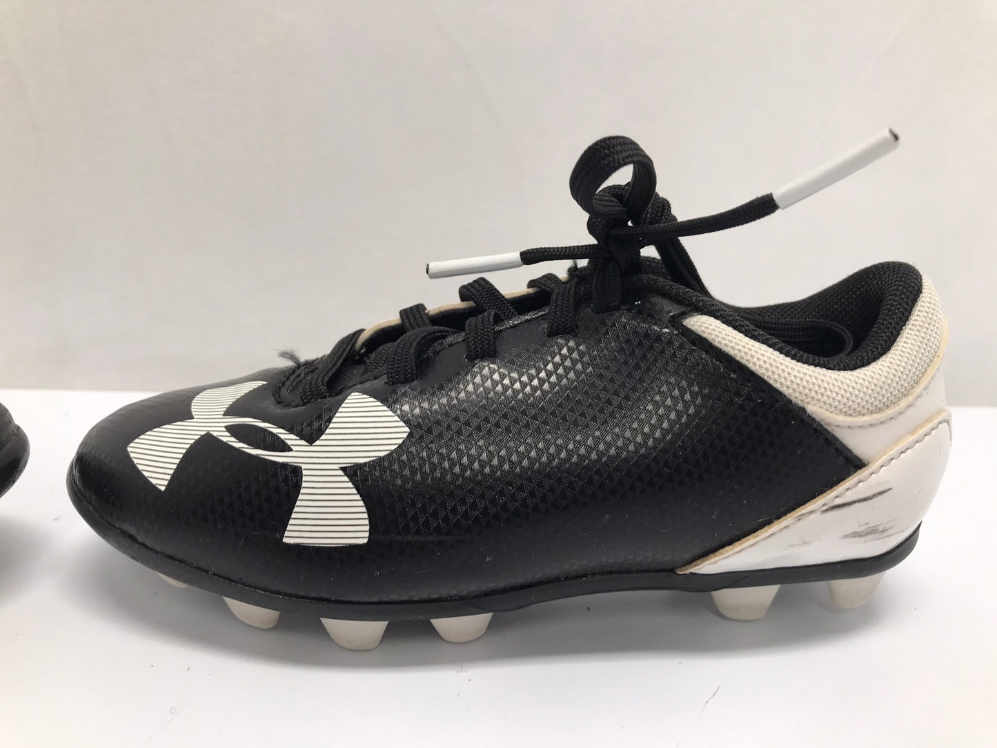 Soccer Shoes Cleats Child Size 10 Toddler Under Armour Black White Excellent