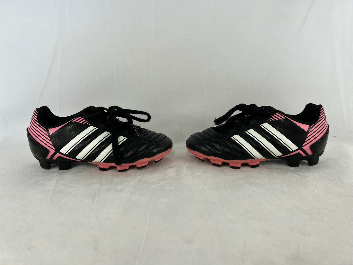 Soccer Shoes Cleats Child Size 11 Adidas Black White Pink Excellent