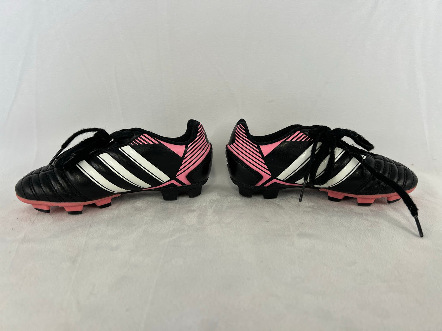 Soccer Shoes Cleats Child Size 11 Adidas Black White Pink Excellent
