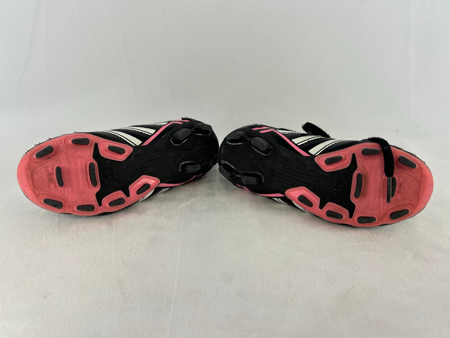 Soccer Shoes Cleats Child Size 11 Adidas Black White Pink Excellent