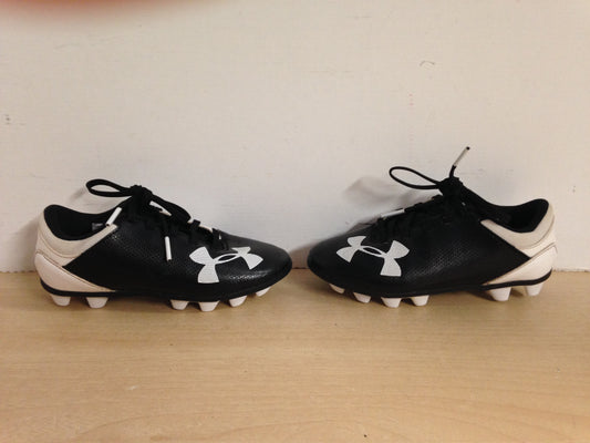 Soccer Shoes Cleats Child Size 11 Under Armor Black White