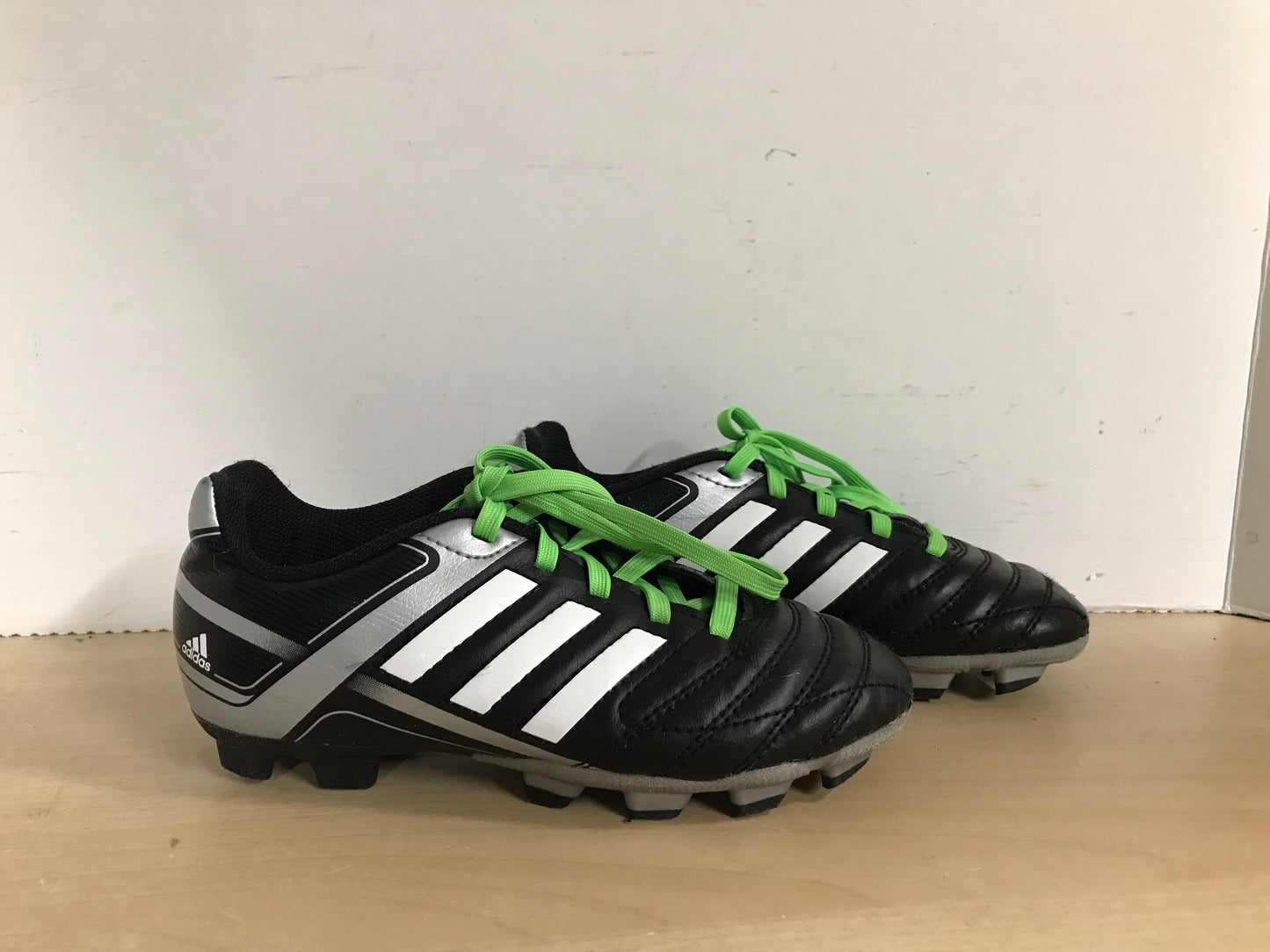 Soccer Shoes Cleats Child Size 12 Adidas Black Grey Lime Excellent