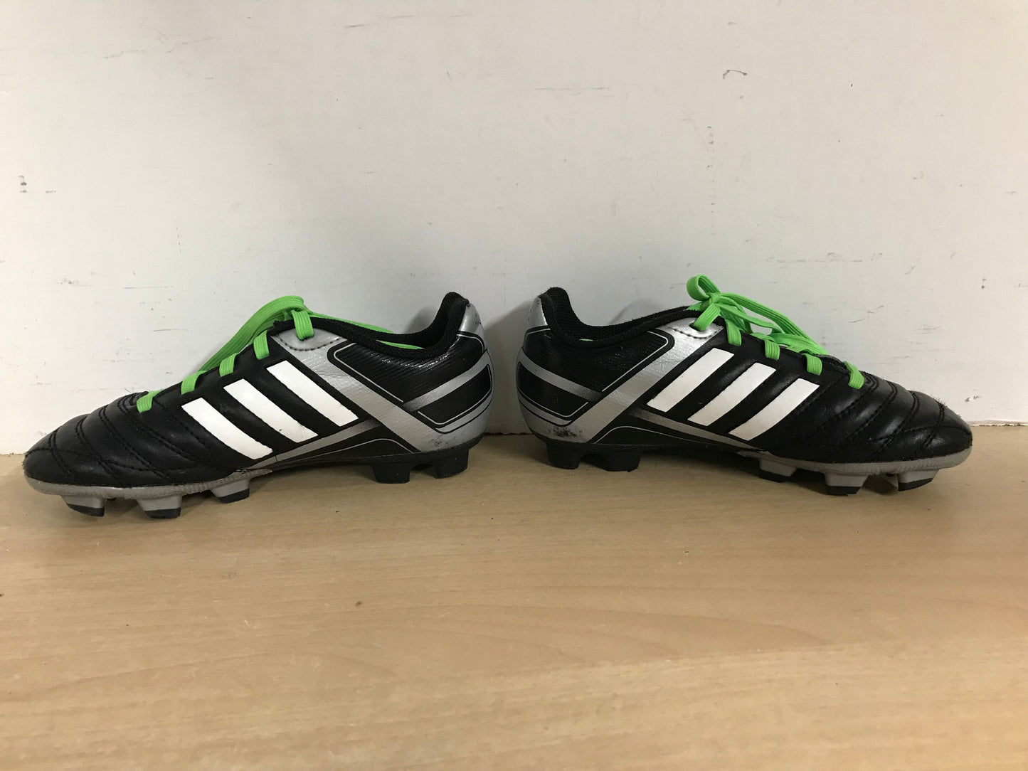 Soccer Shoes Cleats Child Size 12 Adidas Black Grey Lime Excellent