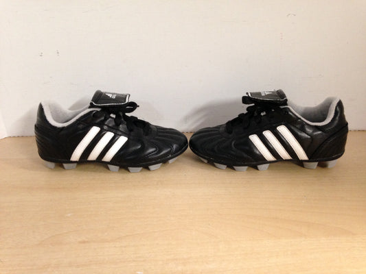 Soccer Shoes Cleats Child Size 12 Adidas Black White Grey Excellent