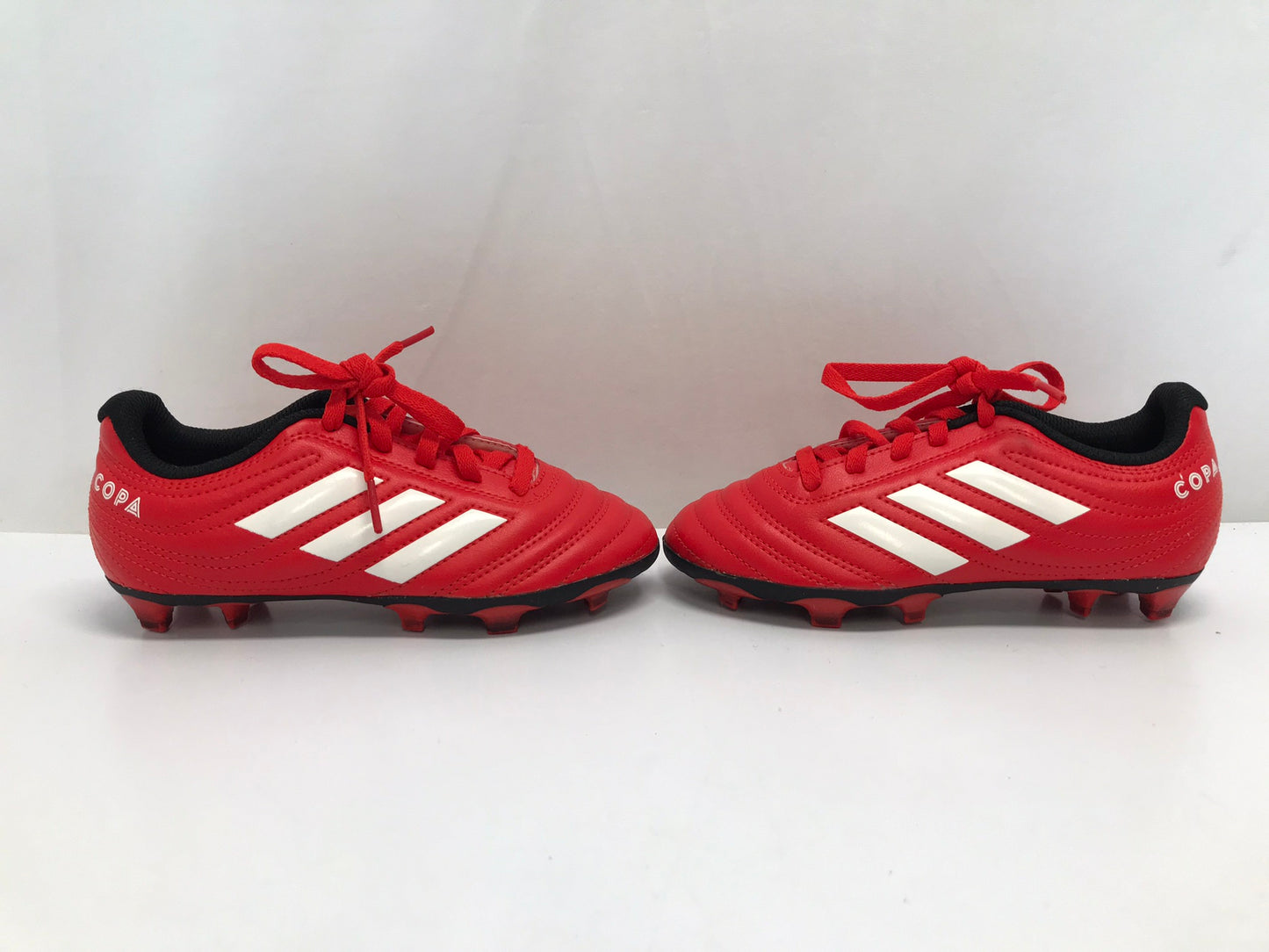 Soccer Shoes Cleats Child Size 12 Adidas Red Black White Excellent