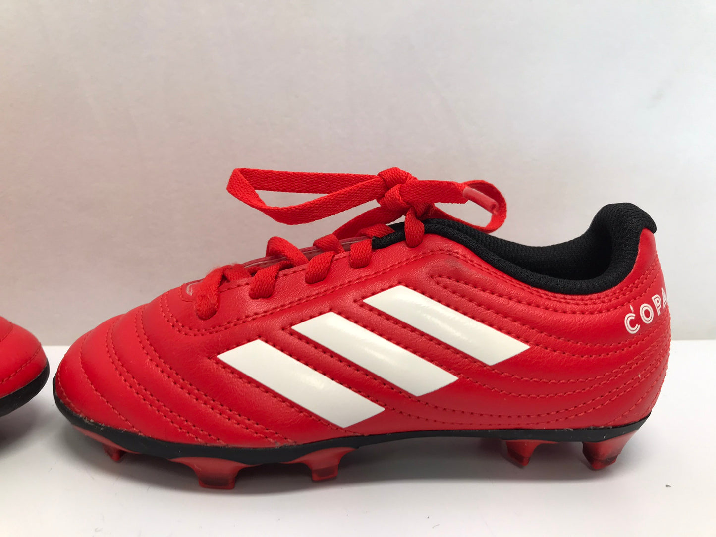 Soccer Shoes Cleats Child Size 12 Adidas Red Black White Excellent