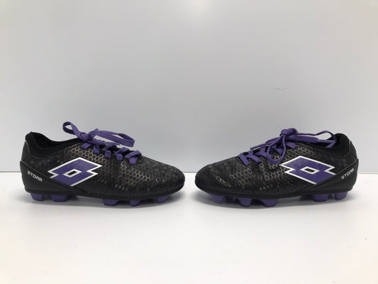 Soccer Shoes Cleats Child Size 12 Lotto Black Purple As New