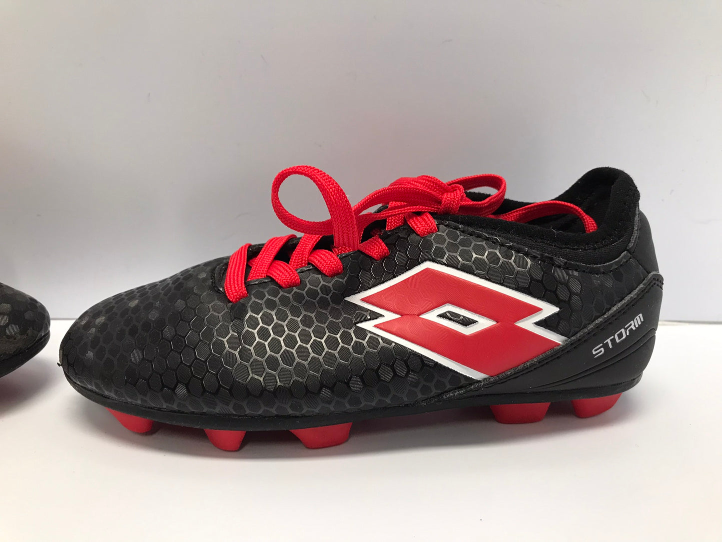 Soccer Shoes Cleats Child Size 12 Lotto Black Red New Demo Model