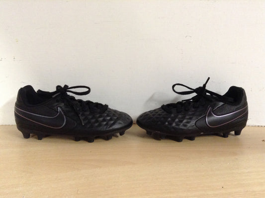 Soccer Shoes Cleats Child Size 12 Nike Tiempo Black As New