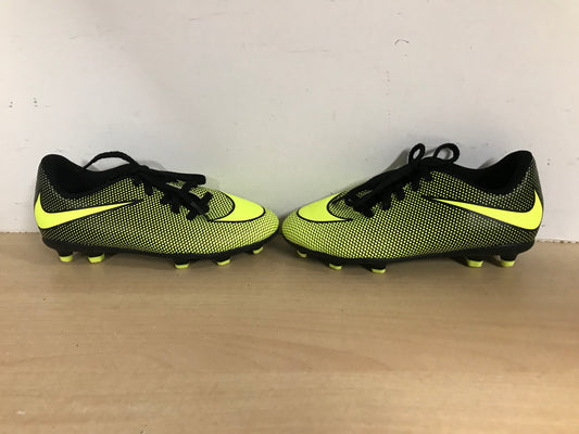 Soccer Shoes Cleats Child Size 13.5 Nike Black Lime Excellent