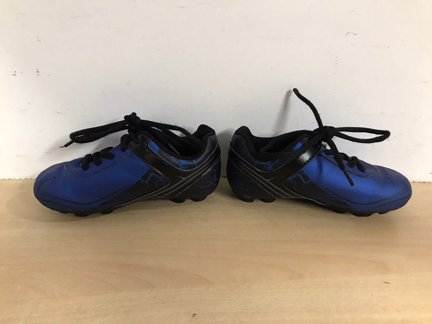 Soccer Shoes Cleats Child Size 11 Toddler Athletic Black Blue Excellent