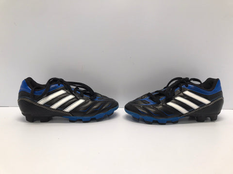 Soccer Shoes Cleats Child Size 1 Adidas Black Blue White