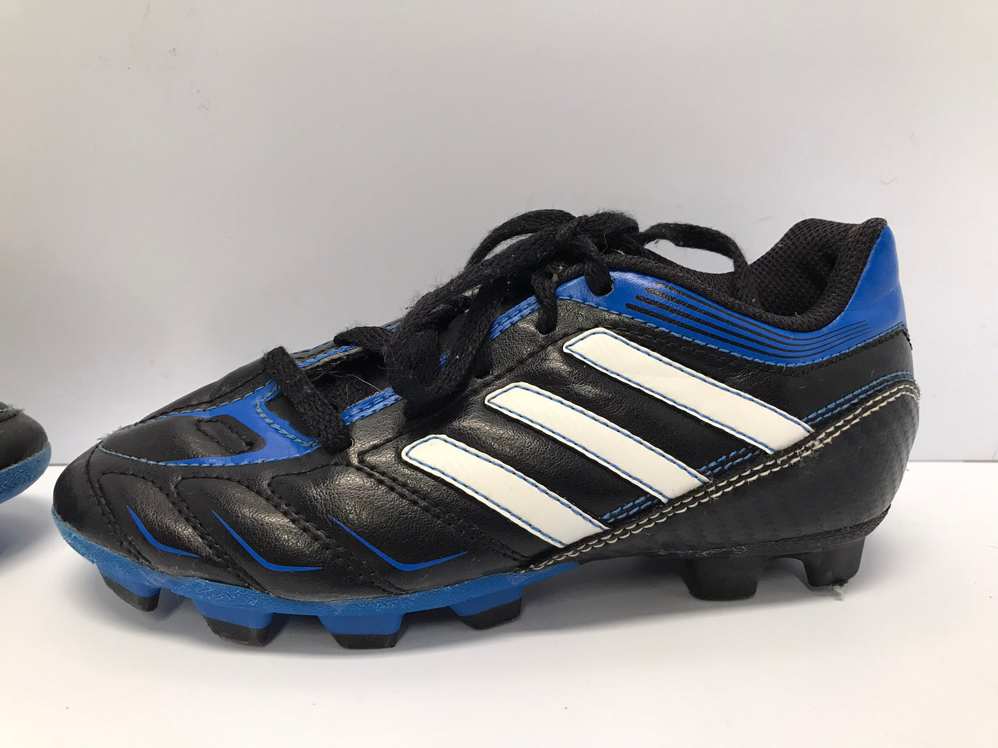 Soccer Shoes Cleats Child Size 1 Adidas Black Blue White
