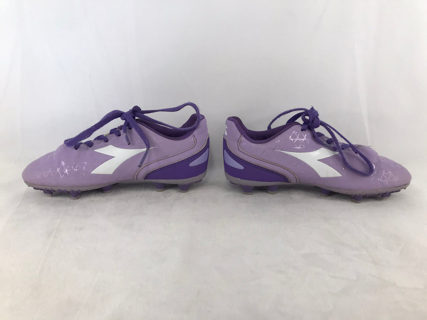 Soccer Shoes Cleats Child Size 1 Diadora Purple