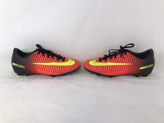 Soccer Shoes Cleats Child Size 2.5 Nike Mercurial Orange Lime Black