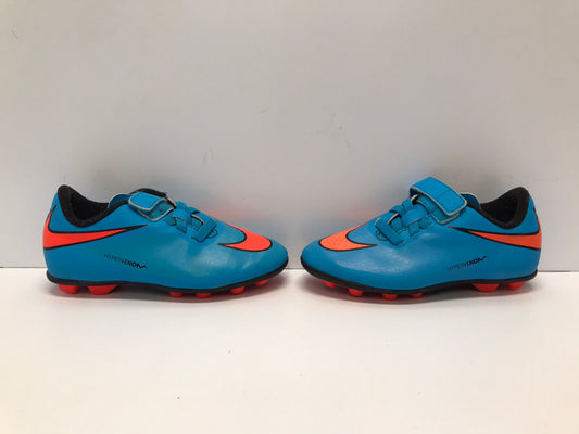 Soccer Shoes Cleats Child Size 12 Nike Hypervenom Blue Orange