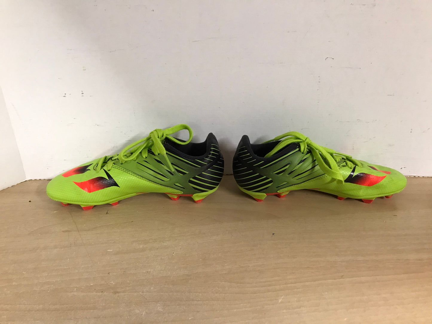 Soccer Shoes Cleats Child Size 3 Adidas Mesis Black Lime Red Excellent