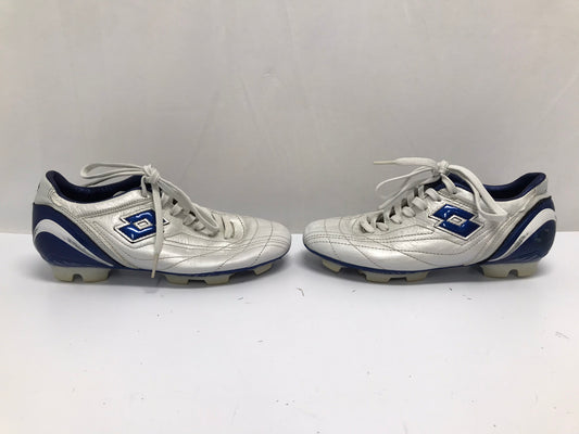 Soccer Shoes Cleats Child Size 4.5 Lotto Silver Blue