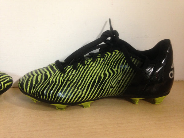 Soccer Shoes Cleats Child Size 4 Adidas Black Lime Excellent