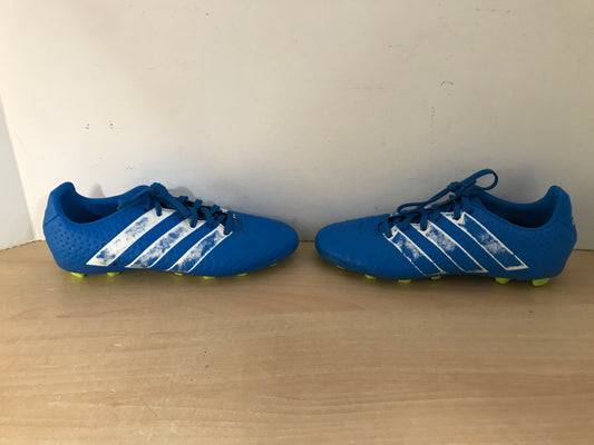Soccer Shoes Cleats Child Size 4 Adidas Blue Lime