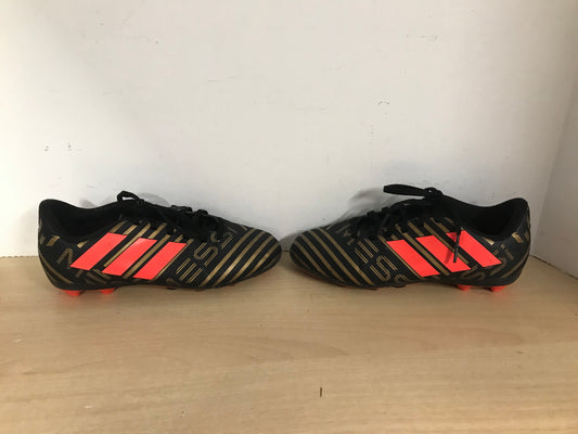 Soccer Shoes Cleats Child Size 4 Nike Messi Nemesis Black Coral Gold Excellent