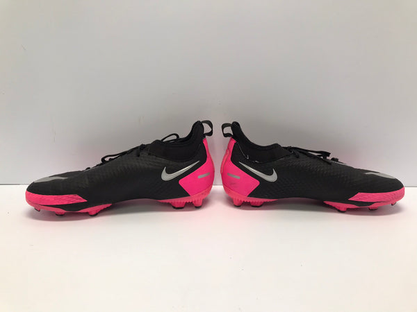 Soccer Shoes Cleats Child Size 4 Nike Phantom Slipper Foot  Black Pink Excellent