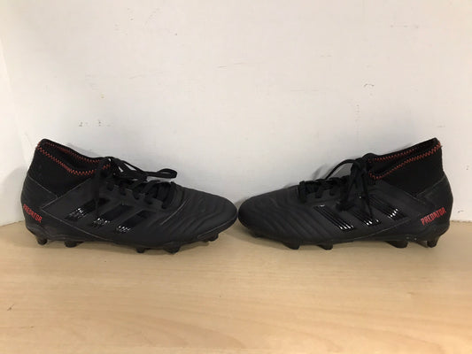 Soccer Shoes Cleats Child Size 5 Adidas Preditor Black Red With Slipper Foot As New
