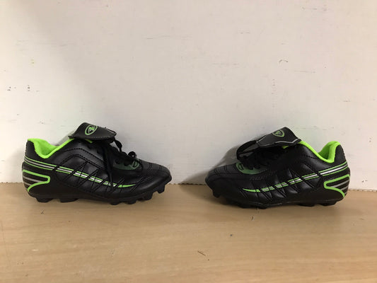 Soccer Shoes Cleats Child Size 9 Toddler Athletic Black Lime Excellent