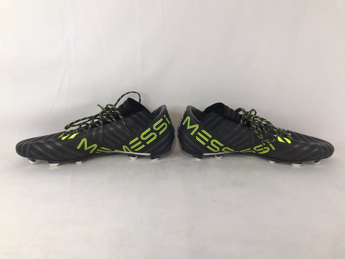 Soccer Shoes Cleats Men's Size 11 Adidas Nemezziz Black White Lime Excellent