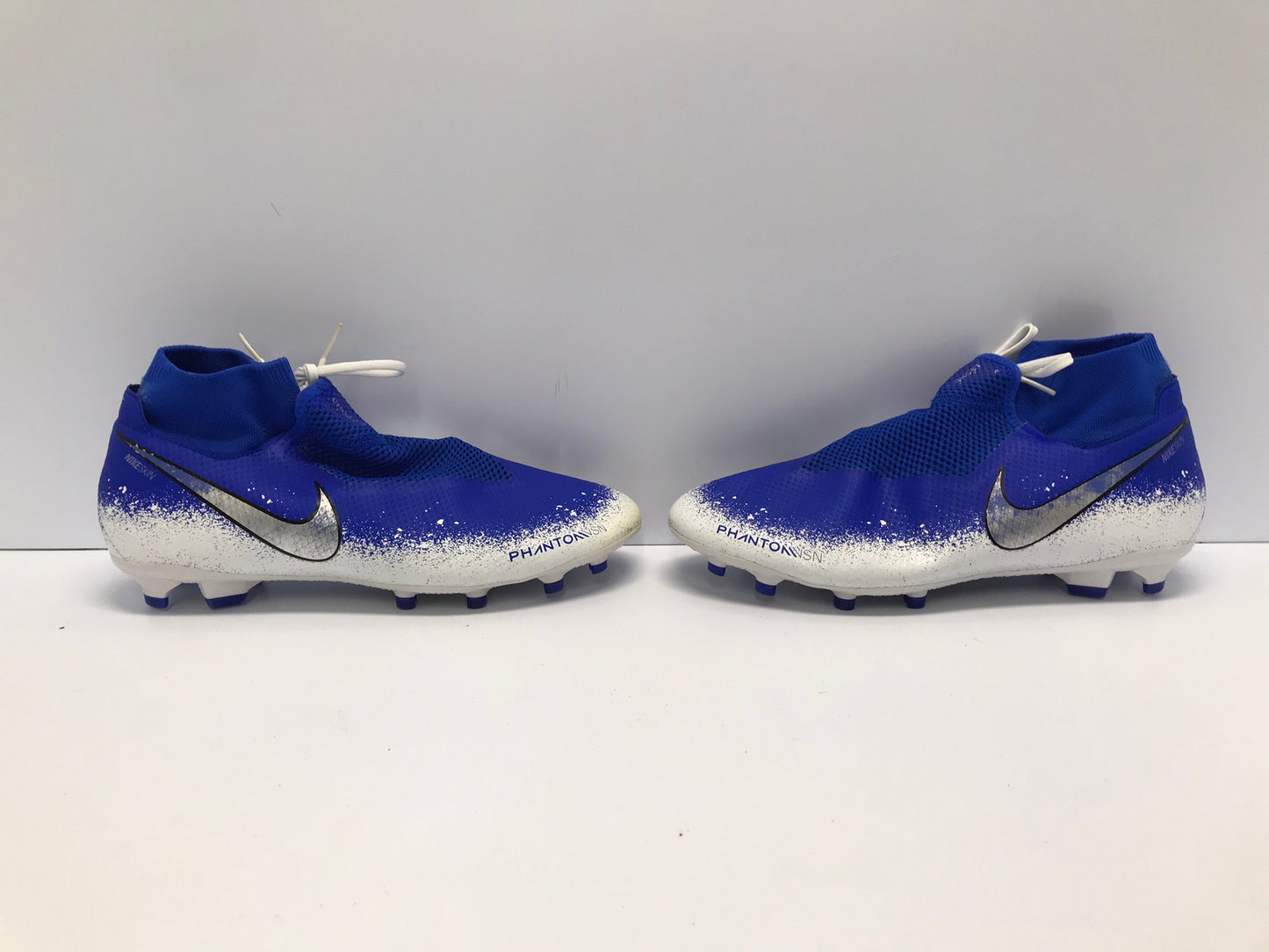 Soccer Shoes Cleats Men's Size 11 Nike Phantom Elite Blue Silver Grey Excellent