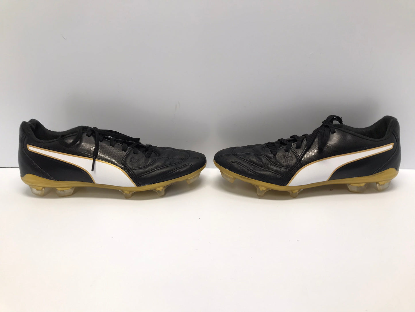 Soccer Shoes Cleats Men's Size 6 Puma Capitano Leather Black Gold New Demo Model