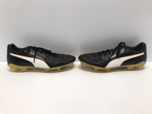 Soccer Shoes Cleats Men's Size 6 Puma Capitano Leather Black Gold New Demo Model