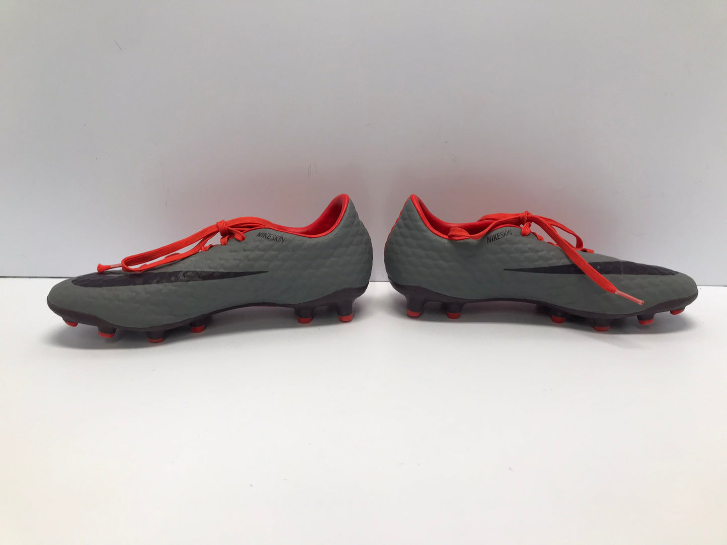 Soccer Shoes Cleats Men's Size 6 Youth Nike Hypervenom Orange Grey
