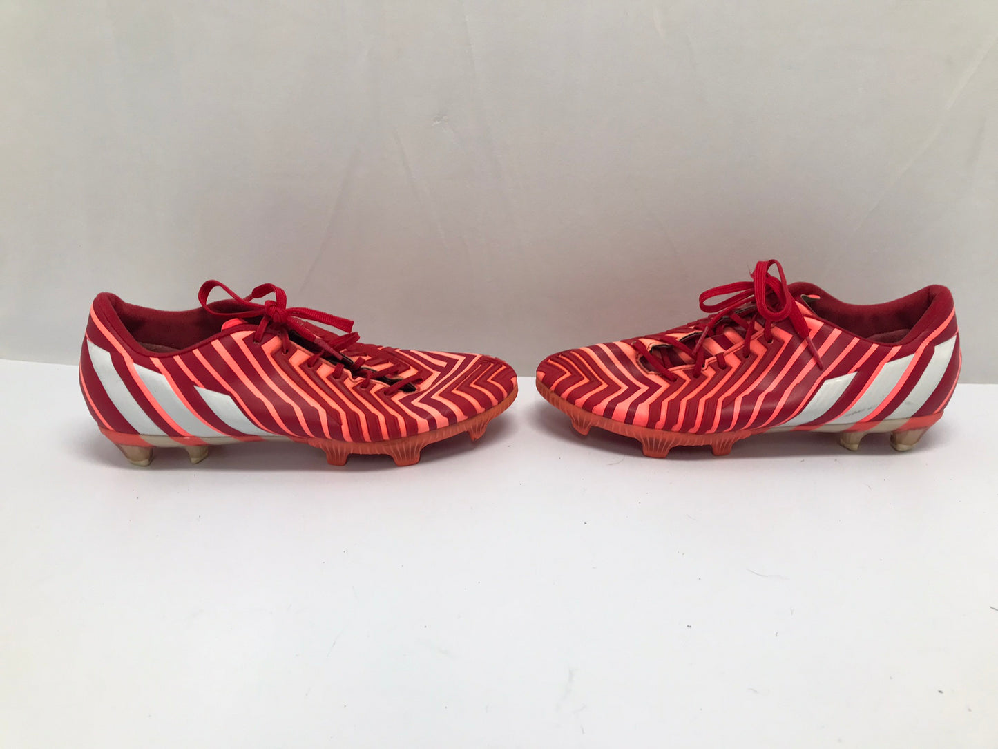 Soccer Shoes Cleats Men's Size 7.5 Adidas Predator Red Tangerine Excellent