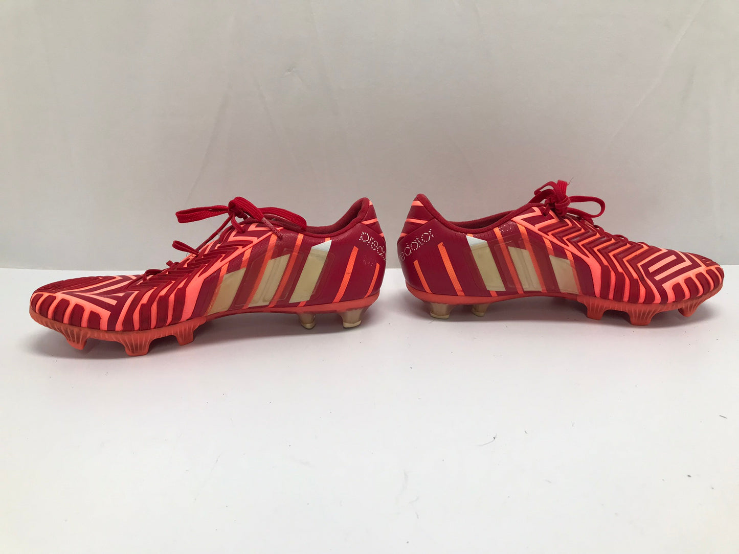 Soccer Shoes Cleats Men's Size 7.5 Adidas Predator Red Tangerine Excellent