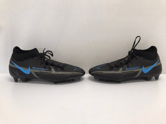 Soccer Shoes Cleats Men's Size 7.5 Nike Phantom Black Blue With Slipper Foot Excellent