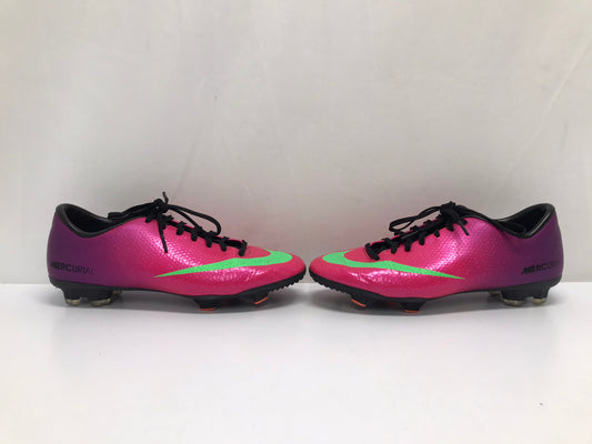 Soccer Shoes Cleats Men's Size 7 Nike Mercurial Purple Pink Lime