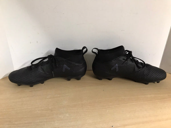 Soccer Shoes Cleats Men's Size 8.5 Adidas Black Blue With Slipper Foot Minor Wear